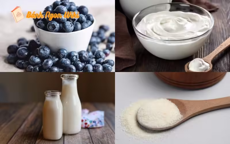 Cách làm panna cotta việt quất thơm ngon khó cưỡng tại nhà 6 Nguyên liệu làm cho món panna cotta việt quất