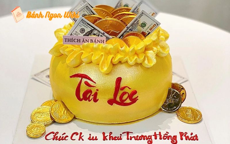 Bánh kem trang trí tết chúc Tài - Lộc