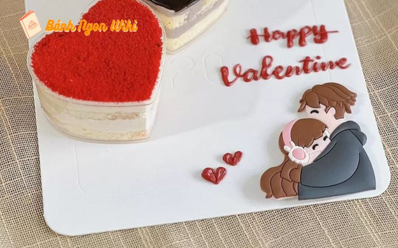 Mẫu bánh Valentine đơn giản