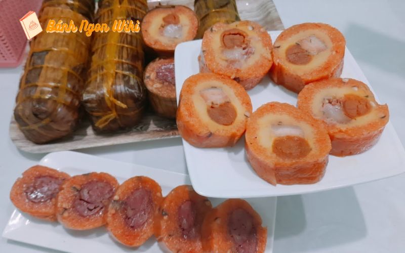 Bánh tét gấc ăn cực ngon - cực ghiền