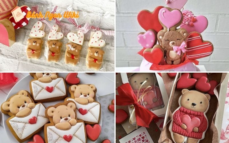 Bánh quy Valentine truyền tải thông điệp yêu thương