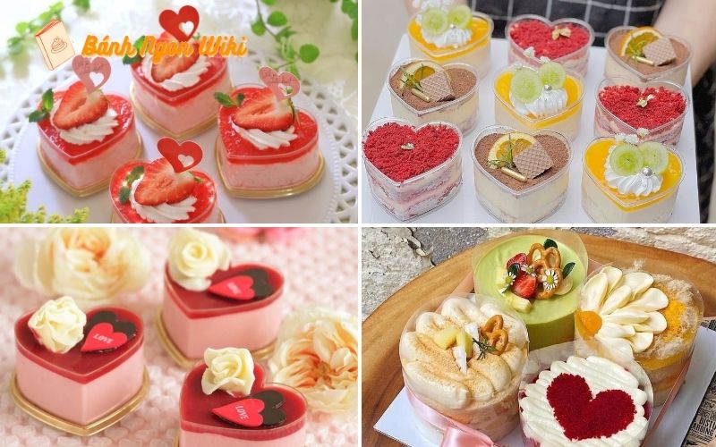 Bánh Valentine mousse tinh tế với hương vị đặc biệt