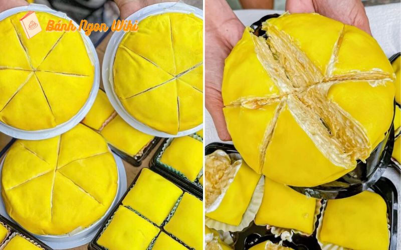 Hộp nhựa đựng crepe sầu riêng tròn, đế đen/ trắng nắp trong