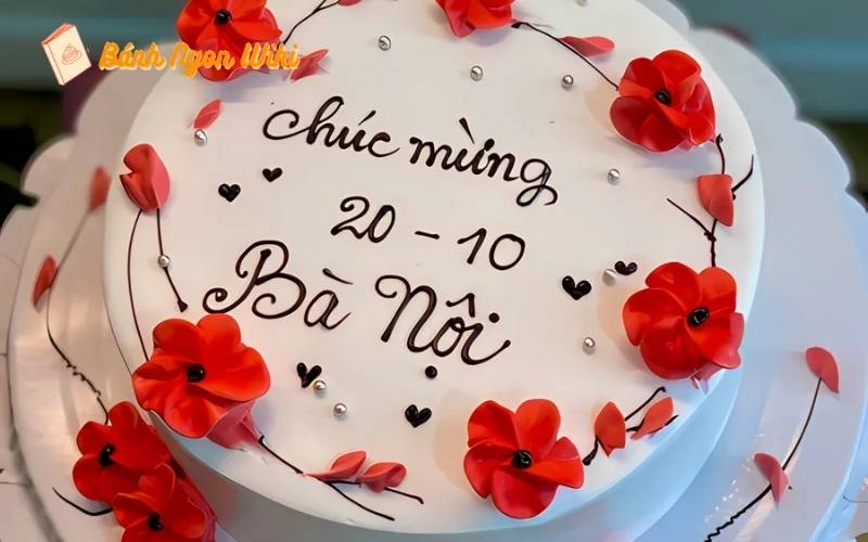 Hãy làm ngày 20/10 của bà thêm ý nghĩa với chiếc bánh sinh nhật thật đẹp