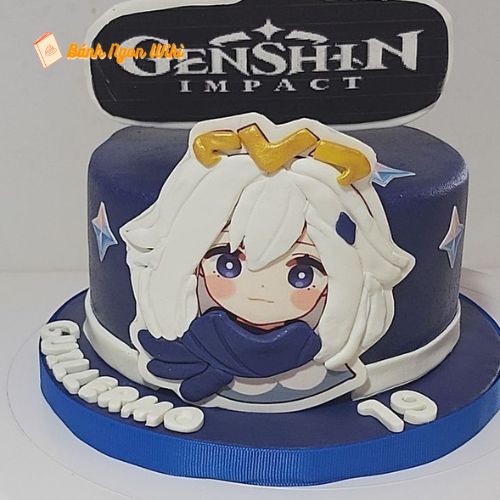 Bánh kem sinh nhật anime Genshin Impact độc đáo