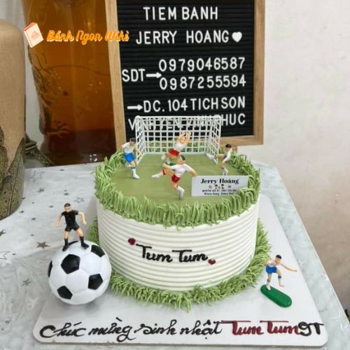 Bánh kem sinh nhật bóng đá