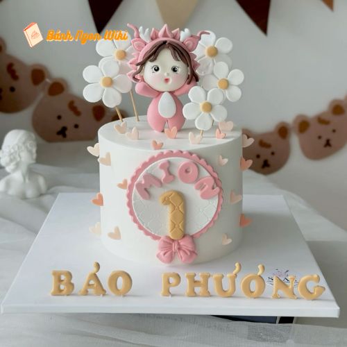 Mẫu bánh sinh nhật 1 tuổi cho bé gái