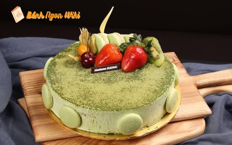 Ảnh bánh sinh nhật mẹ yêu vị Matcha sáng tạo