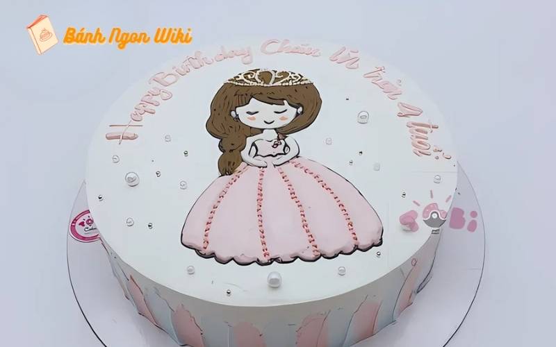 Top 20+ mẫu bánh sinh nhật công chúa siêu cưng cho bé yêu 37 Bánh công chúa 1 tầng, đơn giản nhưng vẫn đầy sự lộng lẫy