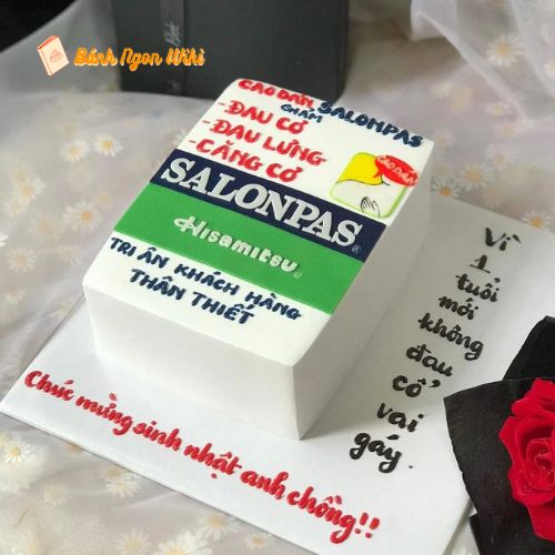 Mẫu bánh sinh nhật salonpas quà tặng đầy ý nghĩa