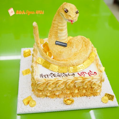 Bánh sinh nhật con rắn 3D hoàn hảo cho mọi bữa tiệc