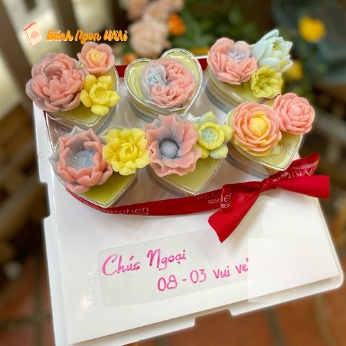 Bánh rau câu mini tặng bà ngoại nhân dịp ngày 8/3