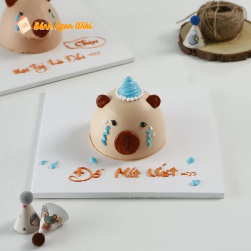 Bánh kem Capybara 3D mít ướt dễ thương