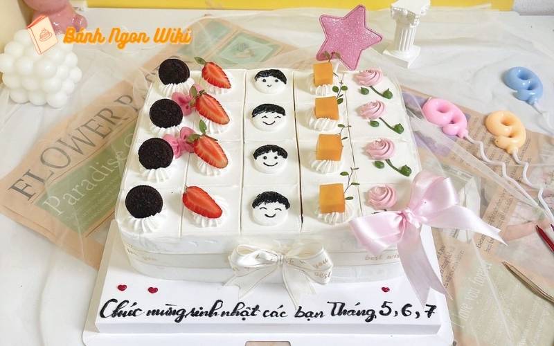 15+ Mẫu bánh sinh nhật cắt miếng tiện lợi cho mọi bữa tiệc 39 Đơn giản nhưng tinh tế – Bánh sinh nhật truyền thống cắt miếng luôn là lựa chọn hoàn hảo