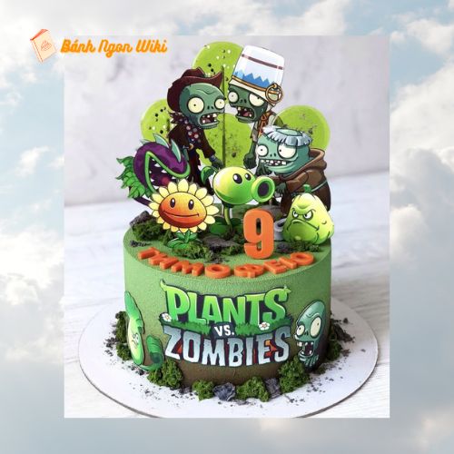 Bánh sinh nhật Plants vs Zombies thú vị