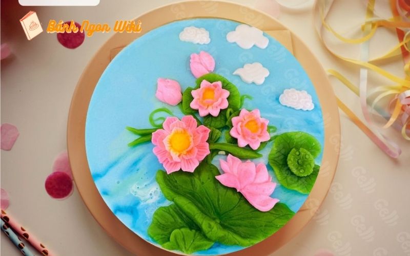 Kiểu bánh sinh nhật hoa sen 3D khiến ai cũng mê mẩn!