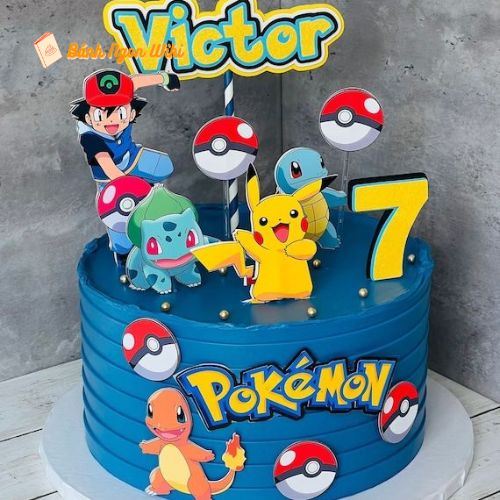 Mẫu bánh kem sinh nhật Pokémon độc đáo cho cho các fan boy