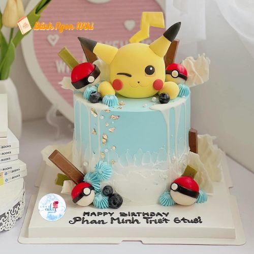 Mẫu bánh kem sinh nhật Pokémon rực rỡ cho dịp sinh nhật