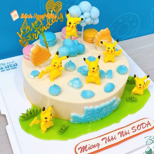 Mẫu bánh kem sinh nhật Pokémon cho dịp thôi nôi 