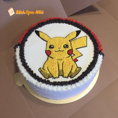 Mẫu bánh kem sinh nhật Pokémon 2D ngọt ngào và đầy màu sắc