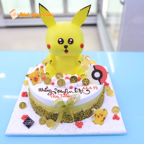 Mẫu bánh kem sinh nhật Pokémon sống động như bước ra từ thế giới Pokémon