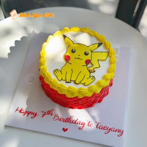 Mẫu bánh kem sinh nhật Pokémon 1 tầng đầy sáng tạo