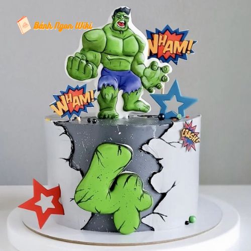 Bánh sinh nhật Hulk Người Khổng Lồ Xanh