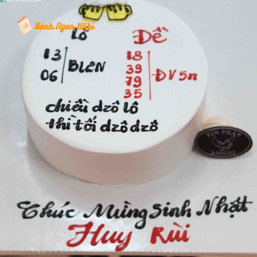 Mẫu bánh kem sinh nhật lô đề phá cách độc đáo