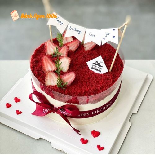 Bánh sinh nhật cốt red velvet ngon miệng