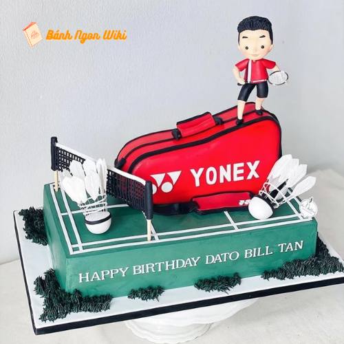 Mẫu bánh sinh nhật cầu lông Yonex kiểu bánh độc đáo mang dấu ấn