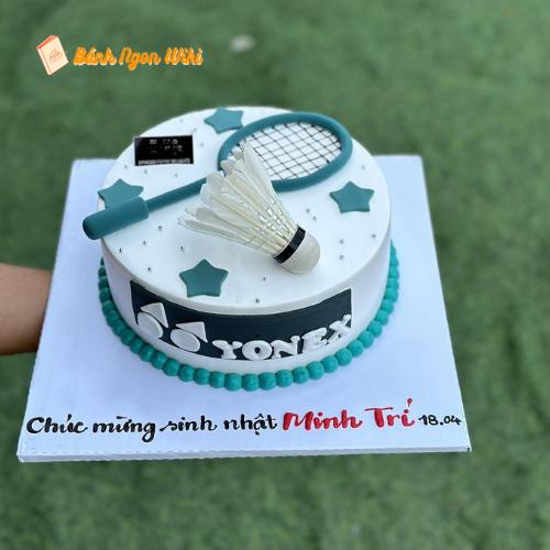 Mẫu bánh sinh nhật cầu lông mang thương hiệu Yonex dành tặng cho người yêu thích thể thao 