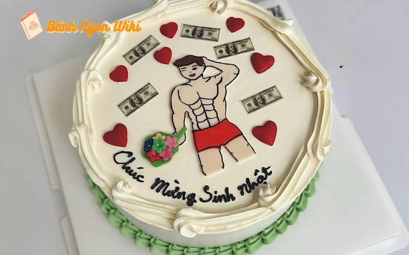 Mẫu bánh sinh nhật đẹp cho nam 6 múi – Ngọt ngào nhưng vẫn “chuẩn gym”