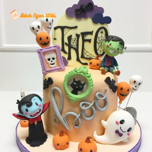 Mẫu bánh kem hình con ma, đầu lâu và quái vật cho ngày Halloween