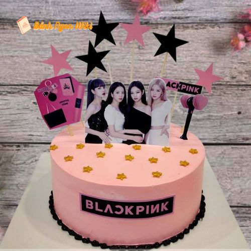 Bánh sinh nhật in hình nhóm nhạc Black pink