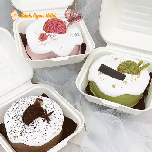 Bánh bento kem tan chảy tone pastel dễ thương