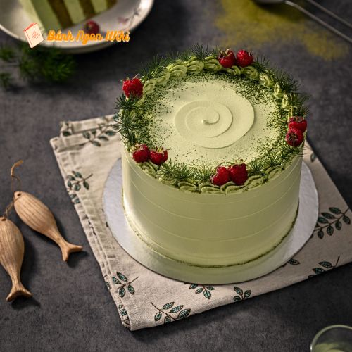 Bánh sinh nhật matcha đơn giản cho bạn gái