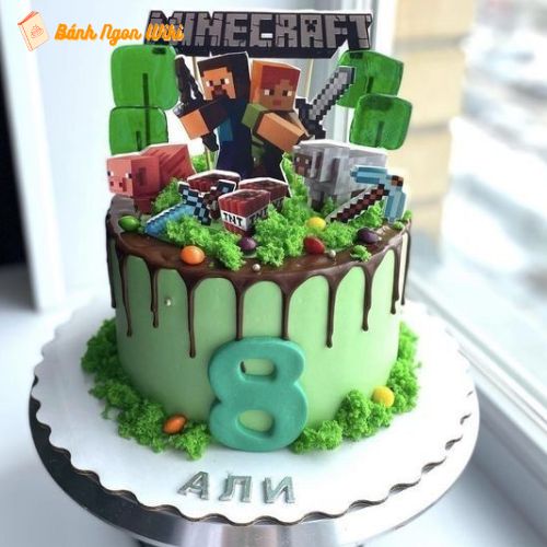 Mẫu bánh sinh nhật Minecraft ấn tượng dành riêng cho bé trai