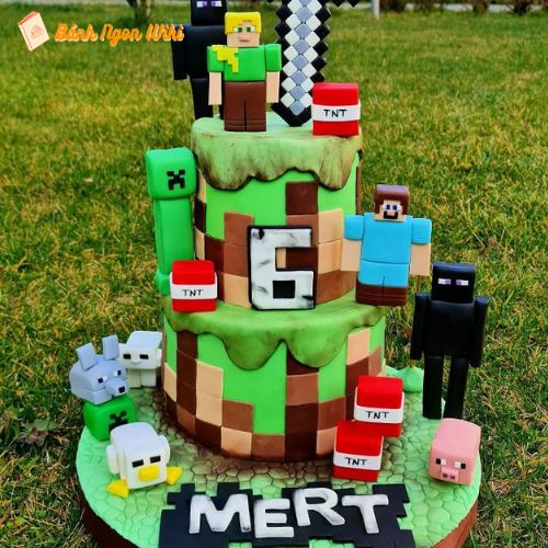 Những mẫu bánh kem Minecraft 2 tầng siêu chất cho fan trung thành