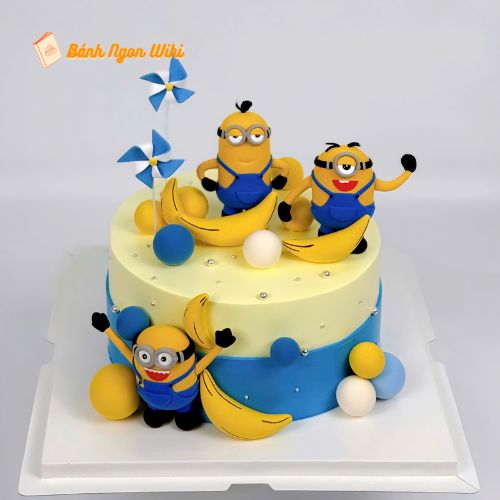 Ngộ nghĩnh với bánh kem hình Minion và chuối