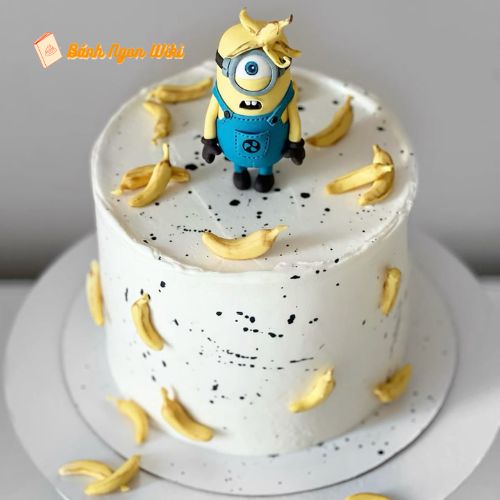 Ngộ nghĩnh với mẫu bánh kem Minion đội vỏ chuối