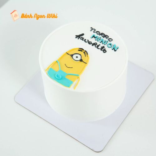 Bánh sinh nhật vẽ hình 2D Minion xinh xắn