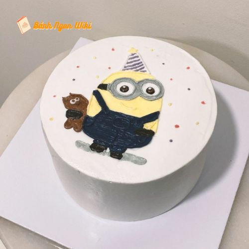 Bánh kem trang trí 2D hình Minion