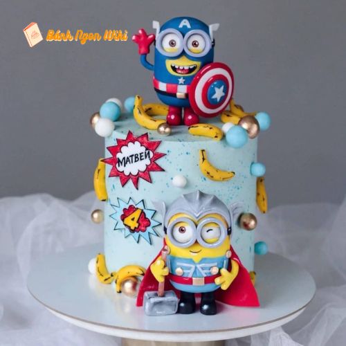 Bánh sinh nhật hình Minion hóa thành siêu anh hùng